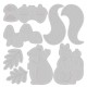 Sizzix Thinlits Die Set Harvest Squirrels Sizzix Thinlits Die Set Harvest Squirrels