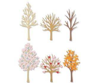 Sizzix Thinlits Die Set 7PK - Seasonal Trees Sizzix Thinlits Die Set 7PK - Seasonal Trees