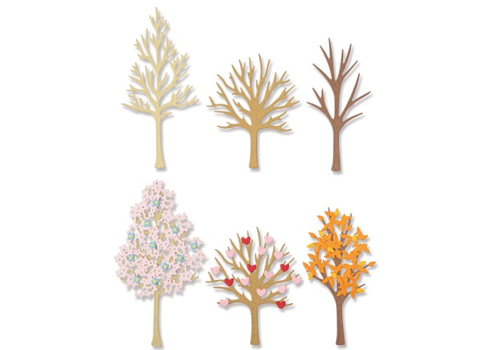 Sizzix Thinlits Die Set 7PK - Seasonal Trees Sizzix Thinlits Die Set 7PK - Seasonal Trees