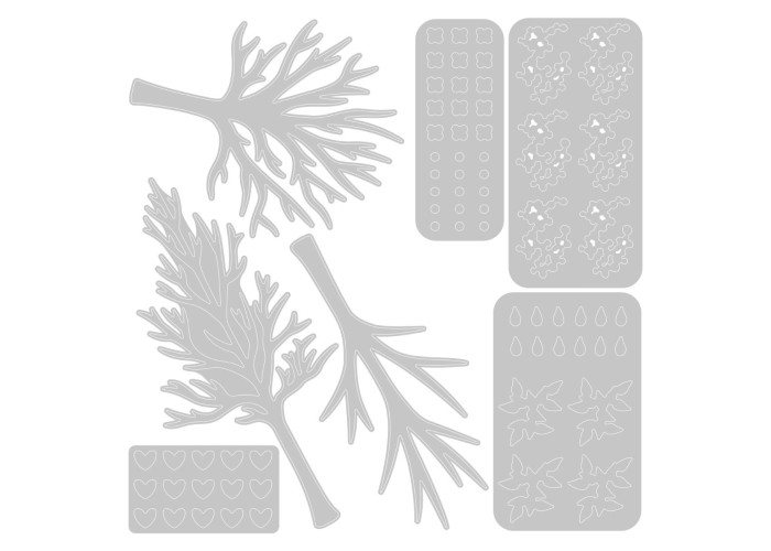 Sizzix Thinlits Die Set 7PK - Seasonal Trees Sizzix Thinlits Die Set 7PK - Seasonal Trees