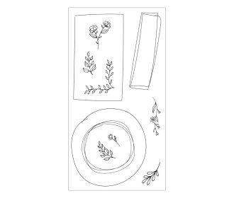 Sizzix Clear Stamps Set Drawn Frames