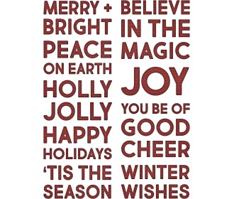 Sizzix Thinlits Die Set 9PK Bold Text Christmas by Tim Holtz Sizzix Thinlits Die Set 9PK Bold Text Christmas by Tim Holtz