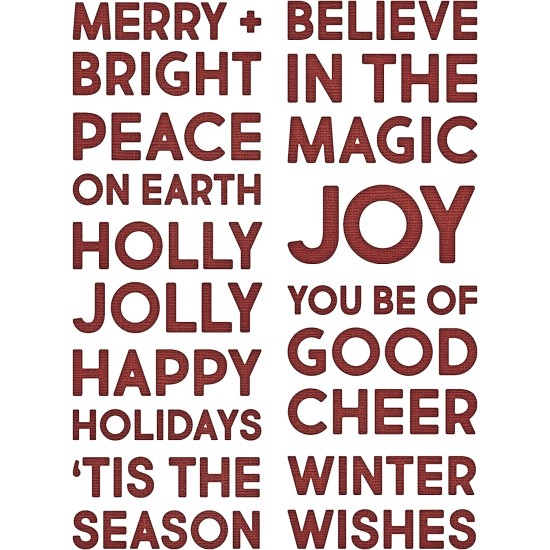 Sizzix Thinlits Die Set 9PK Bold Text Christmas by Tim Holtz Sizzix Thinlits Die Set 9PK Bold Text Christmas by Tim Holtz