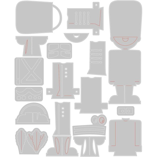 Sizzix Thinlits Die Set 19PK Harvey Colorize by Tim Holtz Sizzix Thinlits Die Set 19PK Harvey Colorize by Tim Holtz