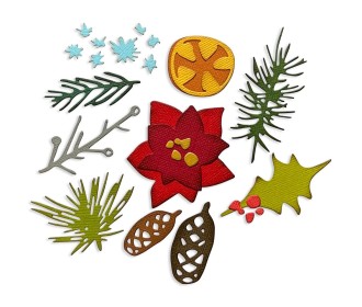 Sizzix Thinlits Die Set Modern Festive 14pcs Sizzix Thinlits Die Set Modern Festive 14pcs