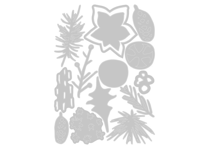 Sizzix Thinlits Die Set Modern Festive 14pcs Sizzix Thinlits Die Set Modern Festive 14pcs