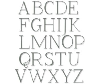 Sizzix Thinlits Die Elegant Capitals Sizzix Thinlits Die Elegant Capitals