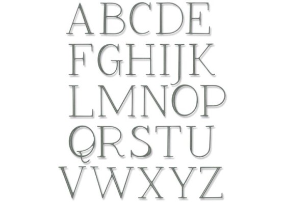 Sizzix Thinlits Die Elegant Capitals Sizzix Thinlits Die Elegant Capitals