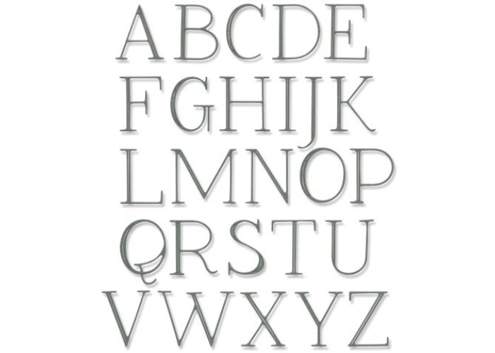 Sizzix Thinlits Die Elegant Capitals Sizzix Thinlits Die Elegant Capitals