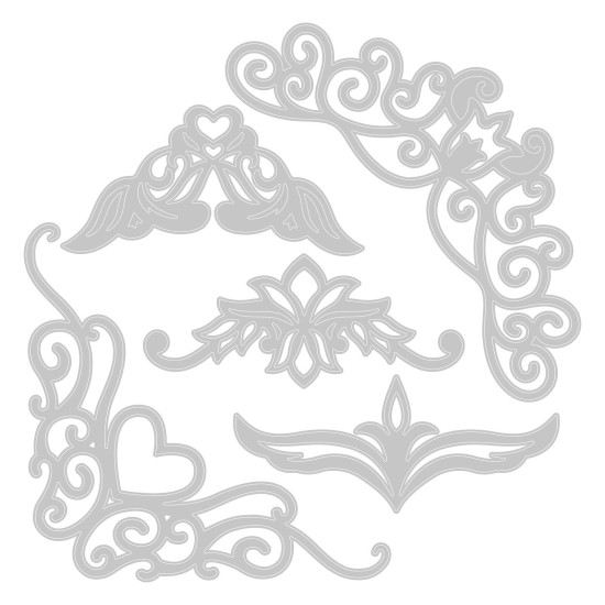 Sizzix Thinlits Die Set 5τεμ – Fanciful Corners Sizzix Thinlits Die Set 5τεμ – Fanciful Corners