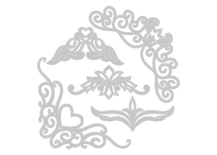 Sizzix Thinlits Die Set 5τεμ – Fanciful Corners Sizzix Thinlits Die Set 5τεμ – Fanciful Corners