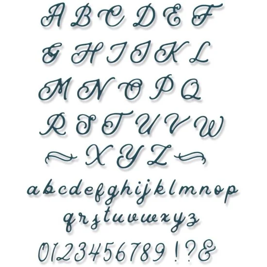 SIZZIX THINLITS DIE - SCRIPTED ALPHABET