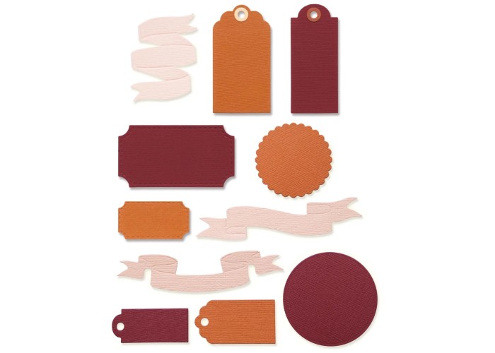 Sizzix • Thinlits Die Set Vintage Tags & Banners 12pcs Sizzix • Thinlits Die Set Vintage Tags & Banners 12pcs