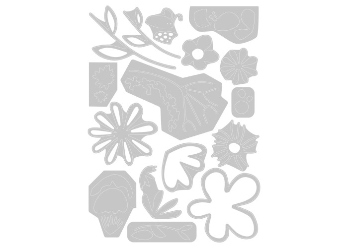 Sizzix • Thinlits Die Set Fabulous Bold Florals 16pcs Sizzix • Thinlits Die Set Fabulous Bold Florals 16pcs