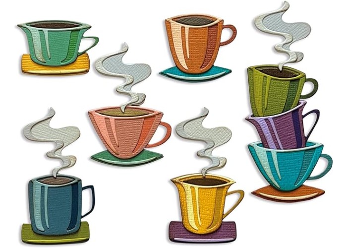 Sizzix Thinlits Die Set 28PK Papercut Café by Tim Holtz