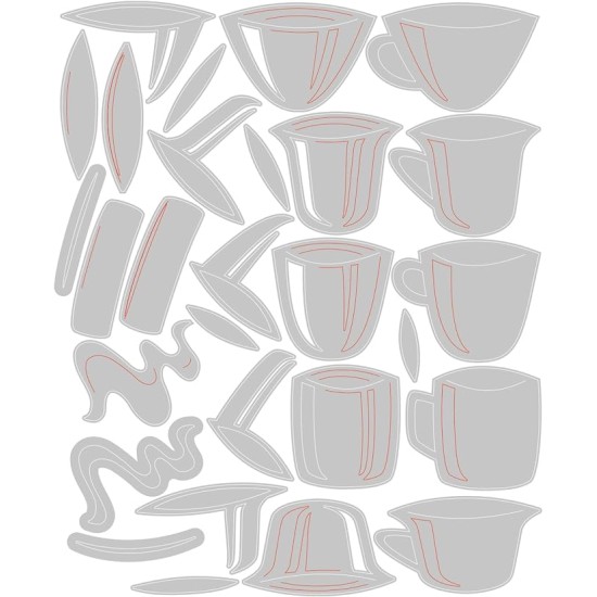 Sizzix Thinlits Die Set 28PK Papercut Café by Tim Holtz Sizzix Thinlits Die Set 28PK Papercut Café by Tim Holtz