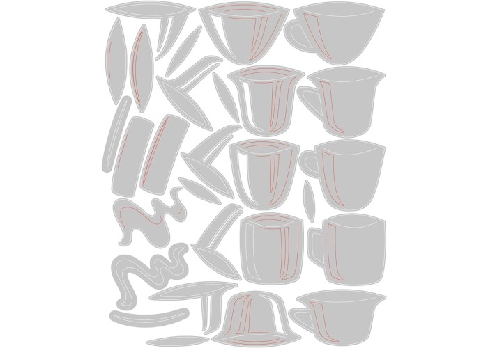 Sizzix Thinlits Die Set 28PK Papercut Café by Tim Holtz Sizzix Thinlits Die Set 28PK Papercut Café by Tim Holtz