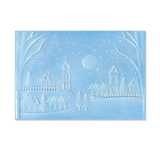Sizzix 3D impressions embossing folder Winter Village Sizzix 3D impressions embossing folder Winter Village