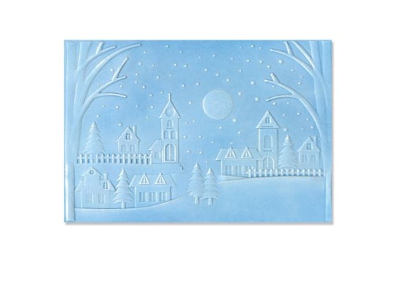 Sizzix 3D impressions embossing folder Winter Village Sizzix 3D impressions embossing folder Winter Village