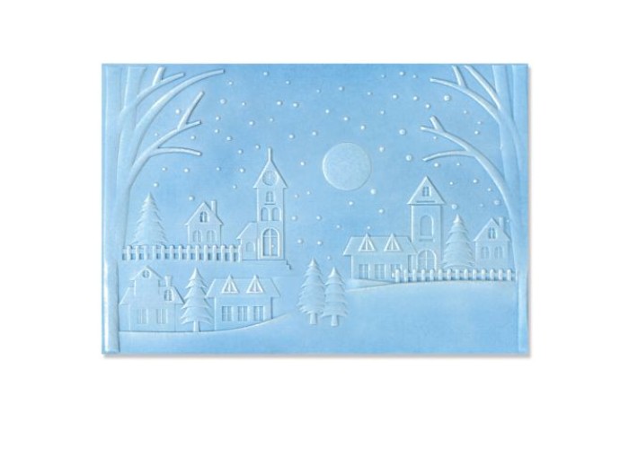 Sizzix 3D impressions embossing folder Winter Village Sizzix 3D impressions embossing folder Winter Village