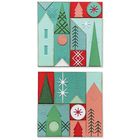 Sizzix • Thinlits Die Set Holiday Blocks Sizzix • Thinlits Die Set Holiday Blocks