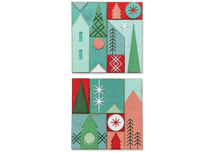 Sizzix • Thinlits Die Set Holiday Blocks Sizzix • Thinlits Die Set Holiday Blocks
