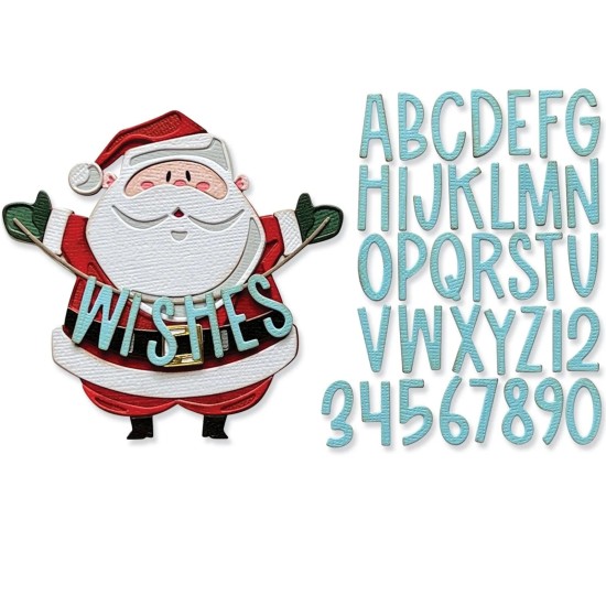 Sizzix • Thinlits Die Set Santa Greetings Colorize Sizzix • Thinlits Die Set Santa Greetings Colorize
