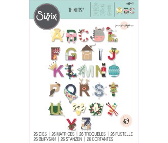 Sizzix Thinlits Die Set Christmas Alphabet Sizzix Thinlits Die Set Christmas Alphabet