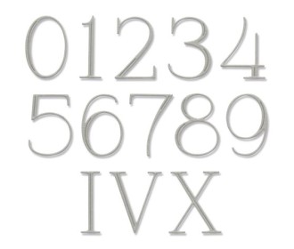 Sizzix Thinlits Die Elegant Numbers Sizzix Thinlits Die Elegant Numbers