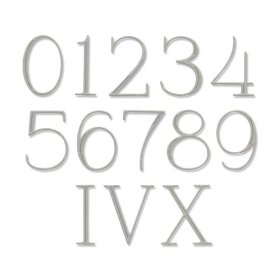 Sizzix Thinlits Die Elegant Numbers Sizzix Thinlits Die Elegant Numbers