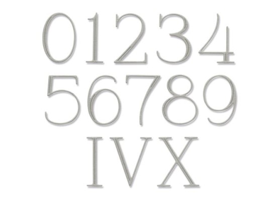 Sizzix Thinlits Die Elegant Numbers Sizzix Thinlits Die Elegant Numbers