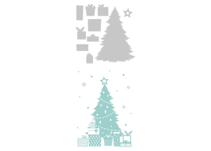 Sizzix Thinlits Die Set with Embossing Folder Sparkle Tree Sizzix Thinlits Die Set with Embossing Folder Sparkle Tree