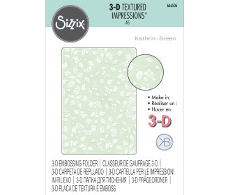 Sizzix 3D Textured Impressions Snowberry A5 Embossing Folder  Sizzix 3D Textured Impressions Snowberry A5 Embossing Folder