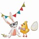 Sizzix • Tim Holtz Thinlits Die Set Vault Bunny & Chick 17pcs Sizzix • Tim Holtz Thinlits Die Set Vault Bunny & Chick 17pcs
