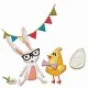 Sizzix • Tim Holtz Thinlits Die Set Vault Bunny & Chick 17pcs