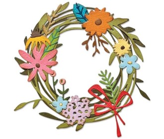 Sizzix • Thinlits Die Set Vault Funky Floral Wreath 14PK  Sizzix • Thinlits Die Set Vault Funky Floral Wreath 14PK