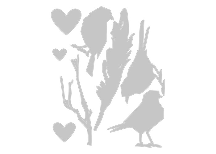 Sizzix • Thinlits Die Set Vault Lovebirds Sizzix • Thinlits Die Set Vault Lovebirds
