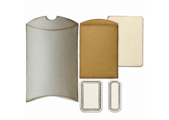 Sizzix • Thinlits Die Set Vault Pillow Box and Bag 5pcs Sizzix • Thinlits Die Set Vault Pillow Box and Bag 5pcs