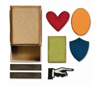 Sizzix • Tim Holtz Thinlits Die Set Vault Matchbox 10pcs Sizzix • Tim Holtz Thinlits Die Set Vault Matchbox 10pcs
