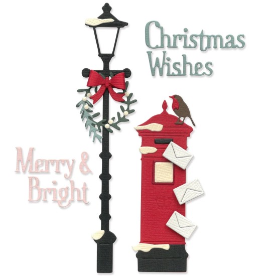 Sizzix • Thinlits Die Set Letters at Christmas 17τεμ Sizzix • Thinlits Die Set Letters at Christmas 17τεμ