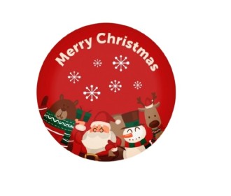 Ξύλινο Έγχρωμο διακοσμητικό στοιχείο Merry Christmas #6 Ξύλινο Έγχρωμο διακοσμητικό στοιχείο Merry Christmas #6