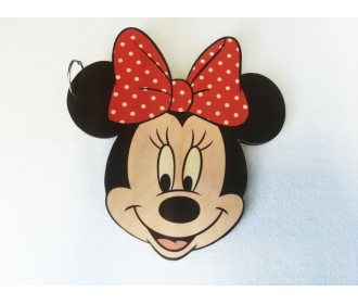 Βιβλίο Ευχών Minnie Με Έγχρωμη Εκτύπωση Σε Ξύλο 30cm 15φύλλα ( 30 σελίδες) + διακοσμητικό όνομα + Κάνε μια ευχή
