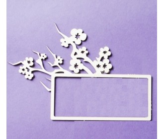 Ορθογώνιο πλαίσιο με  άνθη κερασιάς 1τεμ Ορθογώνιο πλαίσιο με  άνθη κερασιάς 1τεμ