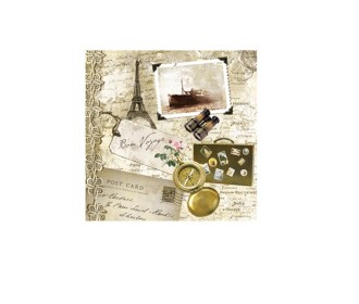 Χαρτοπετσέτα decoupage 33X33 Bon voyage Χαρτοπετσέτα decoupage 33X33 Bon voyage