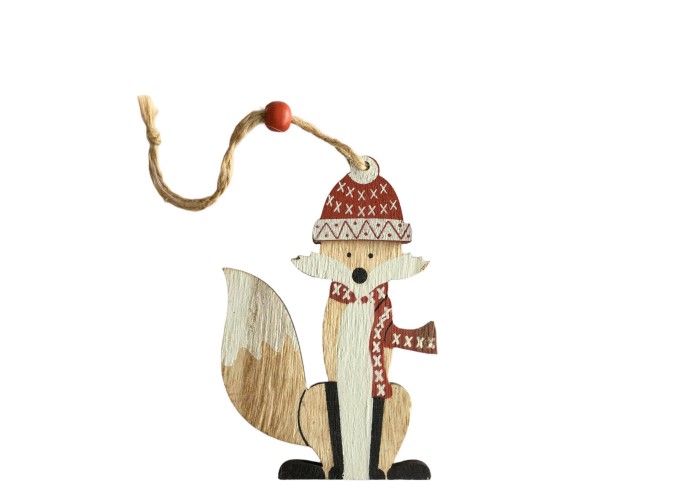 ΑΛΕΠΟΥ ΞΥΛΙΝΗ ΜΕ ΣΚΟΥΦΟ 11Χ7.5cm - BEIGE-RED