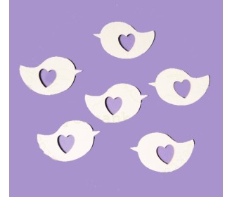 Πουλιά με φτερό καρδούλα 6τεμ Πουλιά με φτερό καρδούλα 6τεμ