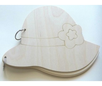 Bιβλίο Ευχών Καπέλο 30cm 15φύλλα ( 30 σελίδες) + διακοσμητικό όνομα + Κάνε μια ευχή