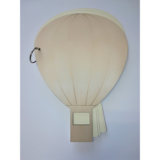 Bιβλίο Ευχών Αερόστατο 30cm 15φύλλα ( 30 σελίδες) + διακοσμητικό όνομα + Κάνε μια ευχή Bιβλίο Ευχών Αερόστατο 30cm 15φύλλα ( 30 σελίδες) + διακοσμητικό όνομα + Κάνε μια ευχή