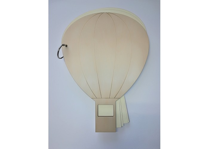 Bιβλίο Ευχών Αερόστατο 30cm 15φύλλα ( 30 σελίδες) + διακοσμητικό όνομα + Κάνε μια ευχή