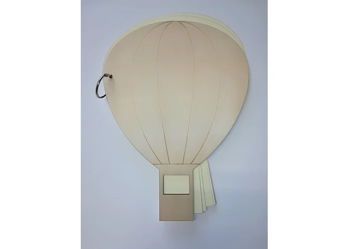 Bιβλίο Ευχών Αερόστατο 30cm 15φύλλα ( 30 σελίδες) + διακοσμητικό όνομα + Κάνε μια ευχή